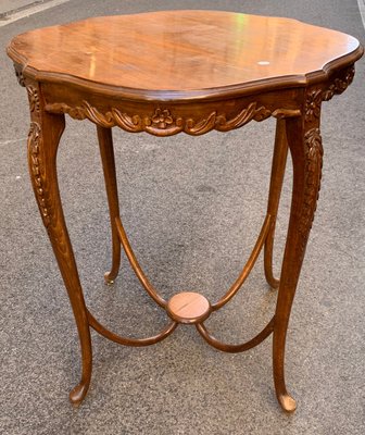 Antique Art Nouveau Carved Wooden Table-NUO-1348358