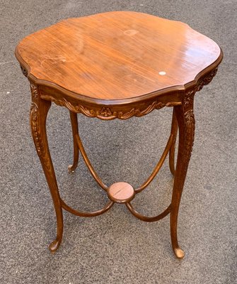 Antique Art Nouveau Carved Wooden Table-NUO-1348358