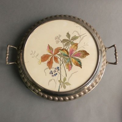 Antique Art Nouveau Ceramic Cake Plate-WK-767898