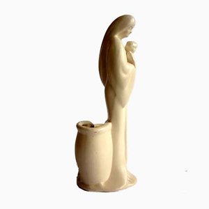 Antique Art Nouveau Ceramic Madonna Statue from Haeger-GKB-842407