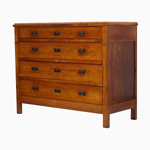 Antique Art Nouveau Cherrywood and Marble Dresser, 1910s-NJV-577209