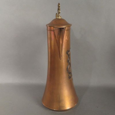 Antique Art Nouveau Copper and Brass Pot, 1900s-WK-778995