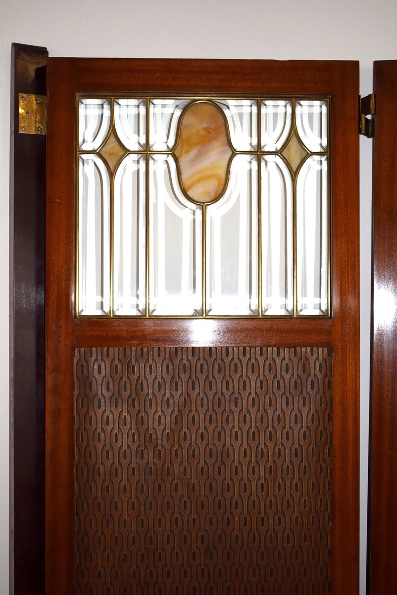 Antique Art Nouveau Folding Screen, Vienna