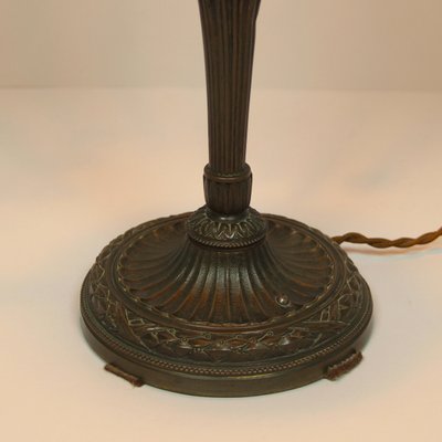 Antique Art Nouveau Glass Table Lamp-NE-883362