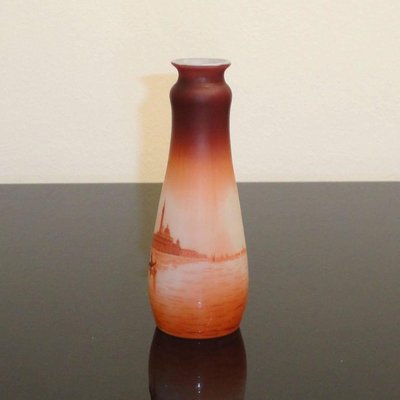 Antique Art Nouveau Glass Vase by D'Argental-YGE-590356