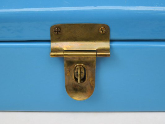 Antique Art Nouveau Light Blue Lunchbox from VEWAG Eschebach-EY-853220