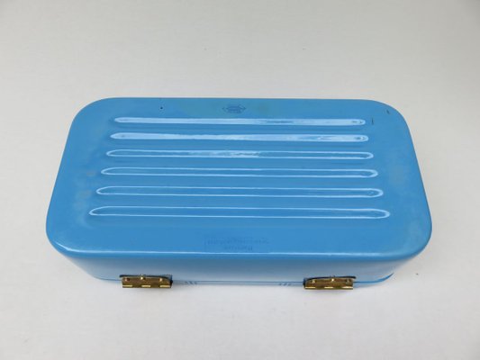 Antique Art Nouveau Light Blue Lunchbox from VEWAG Eschebach-EY-853220