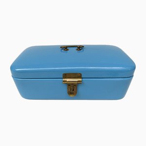 Antique Art Nouveau Light Blue Lunchbox from VEWAG Eschebach-EY-853220