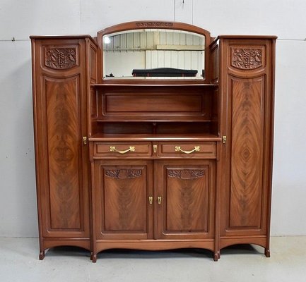 Antique Art Nouveau Mahogany Cabinet, 1900s-RVK-683489