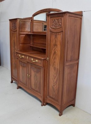 Antique Art Nouveau Mahogany Cabinet, 1900s-RVK-683489