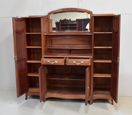 Antique Art Nouveau Mahogany Cabinet, 1900s-RVK-683489