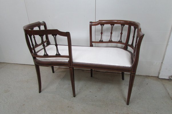 Antique Art Nouveau Mahogany Chaise Lounge-RDN-565502