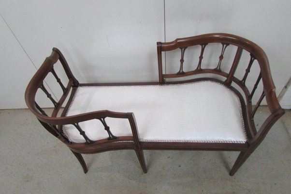 Antique Art Nouveau Mahogany Chaise Lounge-RDN-565502