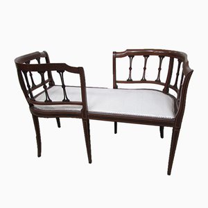 Antique Art Nouveau Mahogany Chaise Lounge-RDN-565502