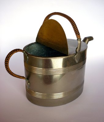 Antique Art Nouveau Metal & Wicker Watering Can from WMF-GKB-842328