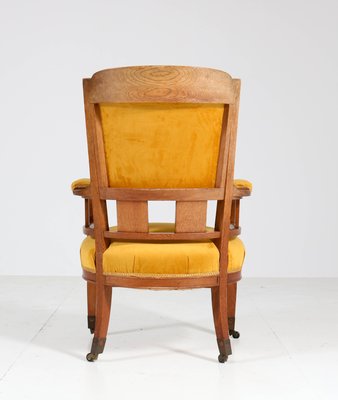 Antique Art Nouveau Oak Armchairs from H.F. Jansen & Zonen Hofleverancier, Set of 2-MY-590603