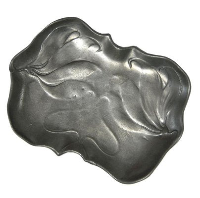 Antique Art Nouveau Pewter Dish from Walter Scherf & Co-GIW-573294