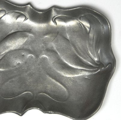 Antique Art Nouveau Pewter Dish from Walter Scherf & Co-GIW-573294