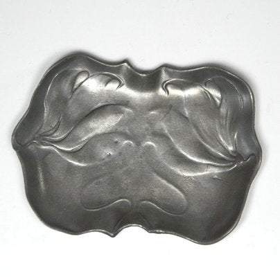 Antique Art Nouveau Pewter Dish from Walter Scherf & Co-GIW-573294