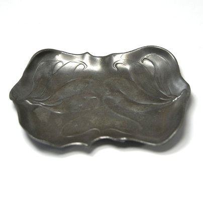 Antique Art Nouveau Pewter Dish from Walter Scherf & Co-GIW-573294