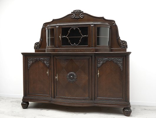 Antique Art Nouveau Style Oak Sideboard, 1920s-ZFH-2033651