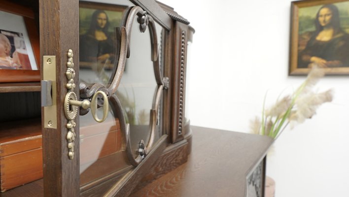 Antique Art Nouveau Style Oak Sideboard, 1920s-ZFH-2033651