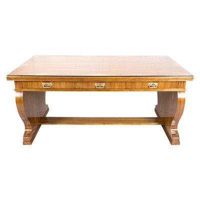 Antique Art Nouveau Walnut Writing Desk-WFJ-724210