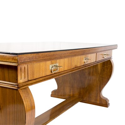 Antique Art Nouveau Walnut Writing Desk-WFJ-724210