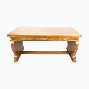 Antique Art Nouveau Walnut Writing Desk-WFJ-724210