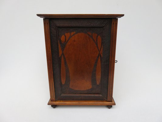 Antique Art Nouveau Wood Cabinet-EY-567319