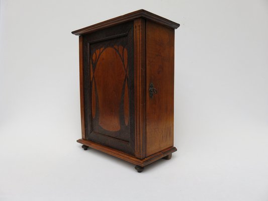 Antique Art Nouveau Wood Cabinet-EY-567319