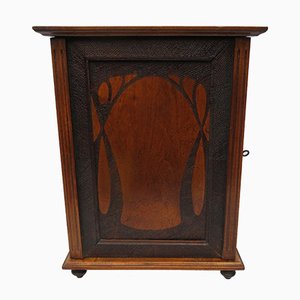 Antique Art Nouveau Wood Cabinet-EY-567319