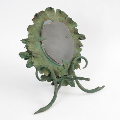 Antique Art Nouveau Wrought Iron Mirror by Louis Van Boeckel-IXK-547064