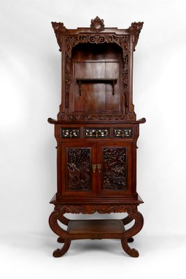 Antique Asian Cabinet in Carved Wood, 1880-XNH-1816669