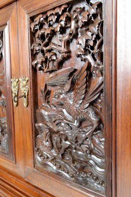 Antique Asian Cabinet in Carved Wood, 1880-XNH-1816669