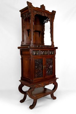 Antique Asian Cabinet in Carved Wood, 1880-XNH-1816669