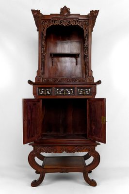 Antique Asian Cabinet in Carved Wood, 1880-XNH-1816669