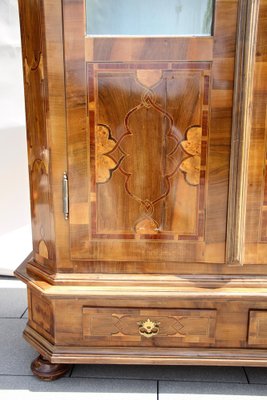 Antique Austrian Bookcase in Nutwood with Marquetry, 1890-TQA-1322046