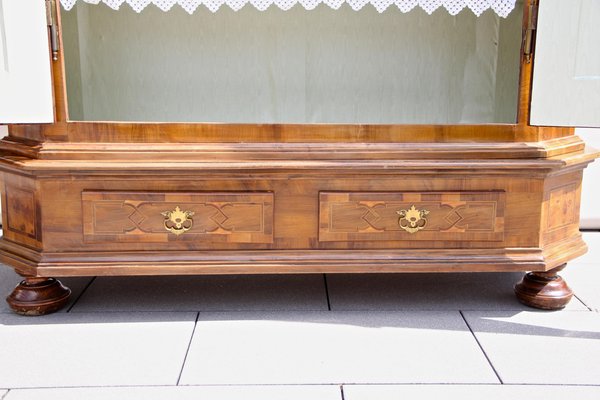 Antique Austrian Bookcase in Nutwood with Marquetry, 1890-TQA-1322046