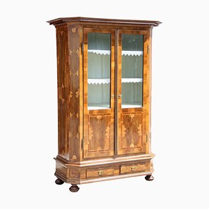 Antique Austrian Bookcase in Nutwood with Marquetry, 1890-TQA-1322046