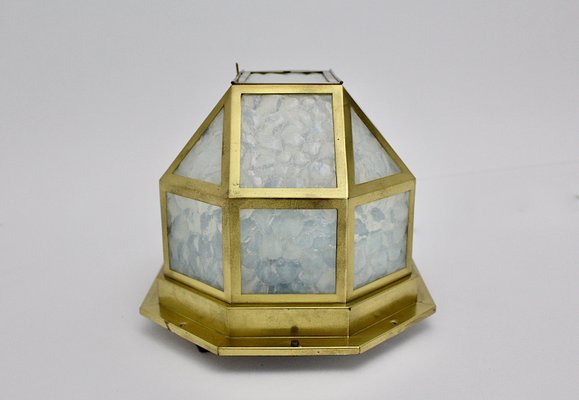 Antique Austrian Brass & Glass Flush Mount by Josef Hoffmann, 1903-NB-877438