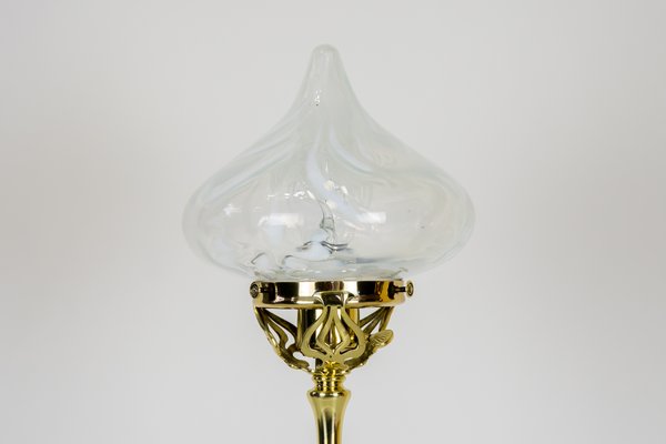 Antique Austrian Opaline Glass Table Lamp, 1905-SPD-873541