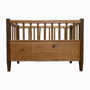 Antique Baby Bed in Softwood, 1900-ALF-2033499