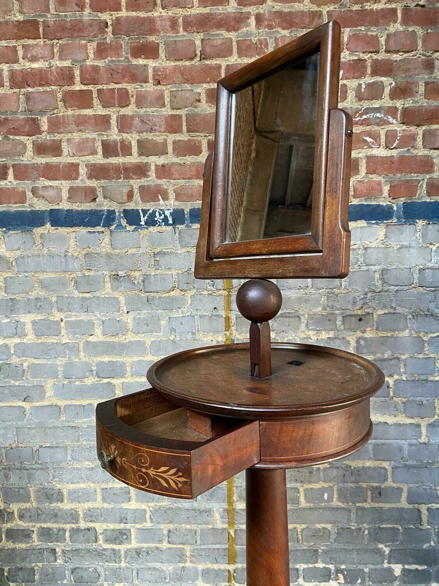 Antique Barber Mirror Stand