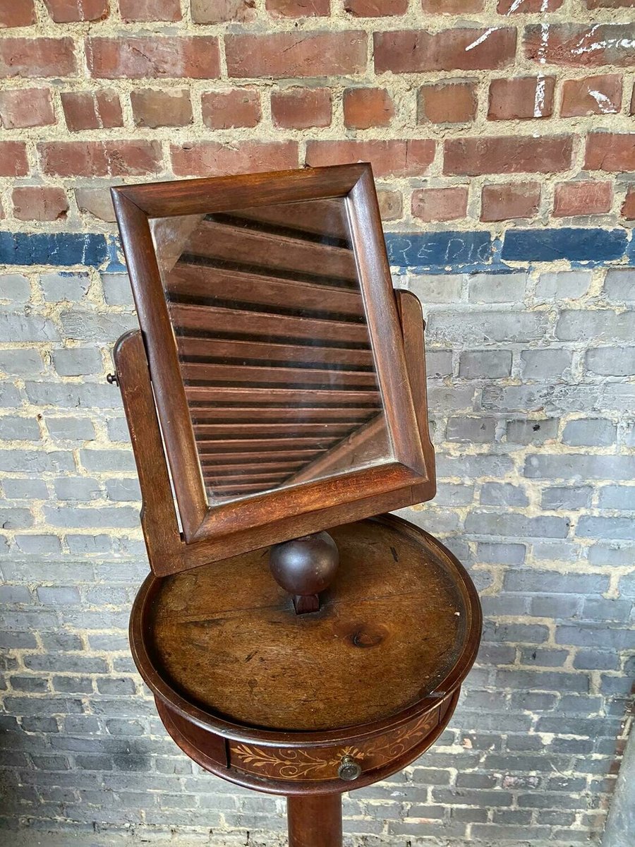 Antique Barber Mirror Stand