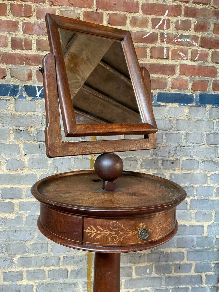 Antique Barber Mirror Stand