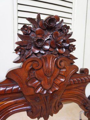 Antique Barocque Wall Mirror in Carved Mahogany-EA-2027902