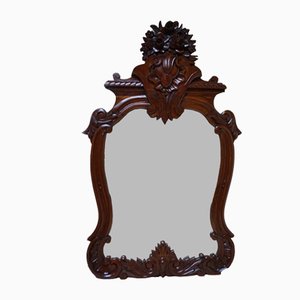 Antique Barocque Wall Mirror in Carved Mahogany-EA-2027902