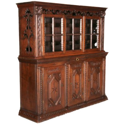 Antique Baroque Buffet Showcase in Oak, 18th Century-DXD-1148262