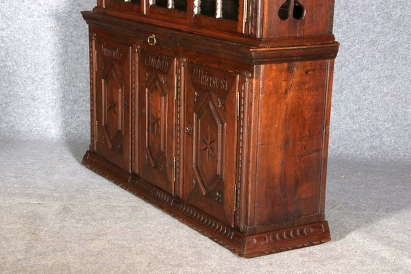 Antique Baroque Buffet Showcase in Oak, 18th Century-DXD-1148262